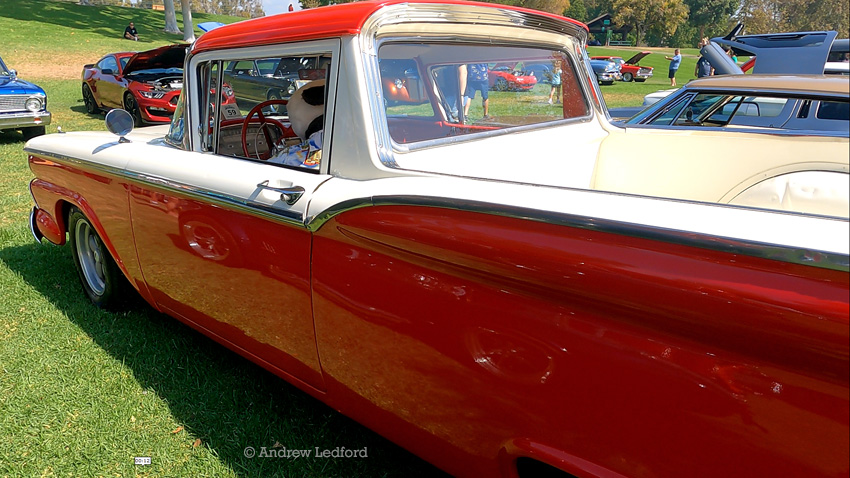 Red and White 1959 Ford Ranchero