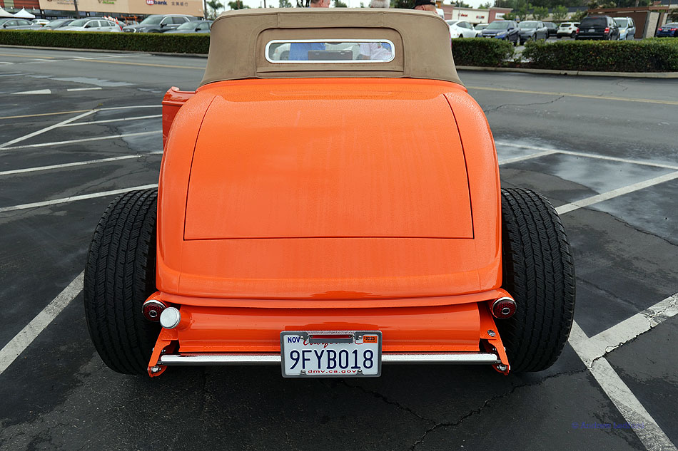 Cars and Coffee September 2023 Orange rear view